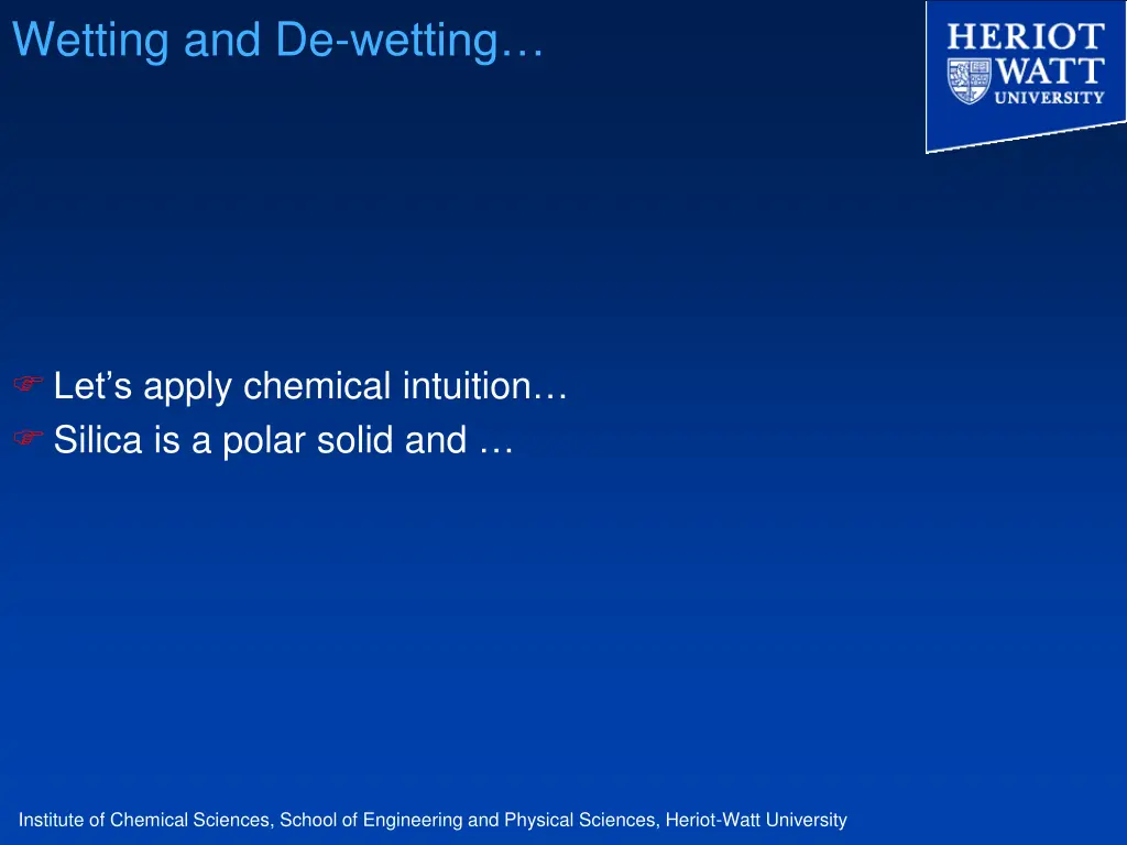 wetting and de wetting