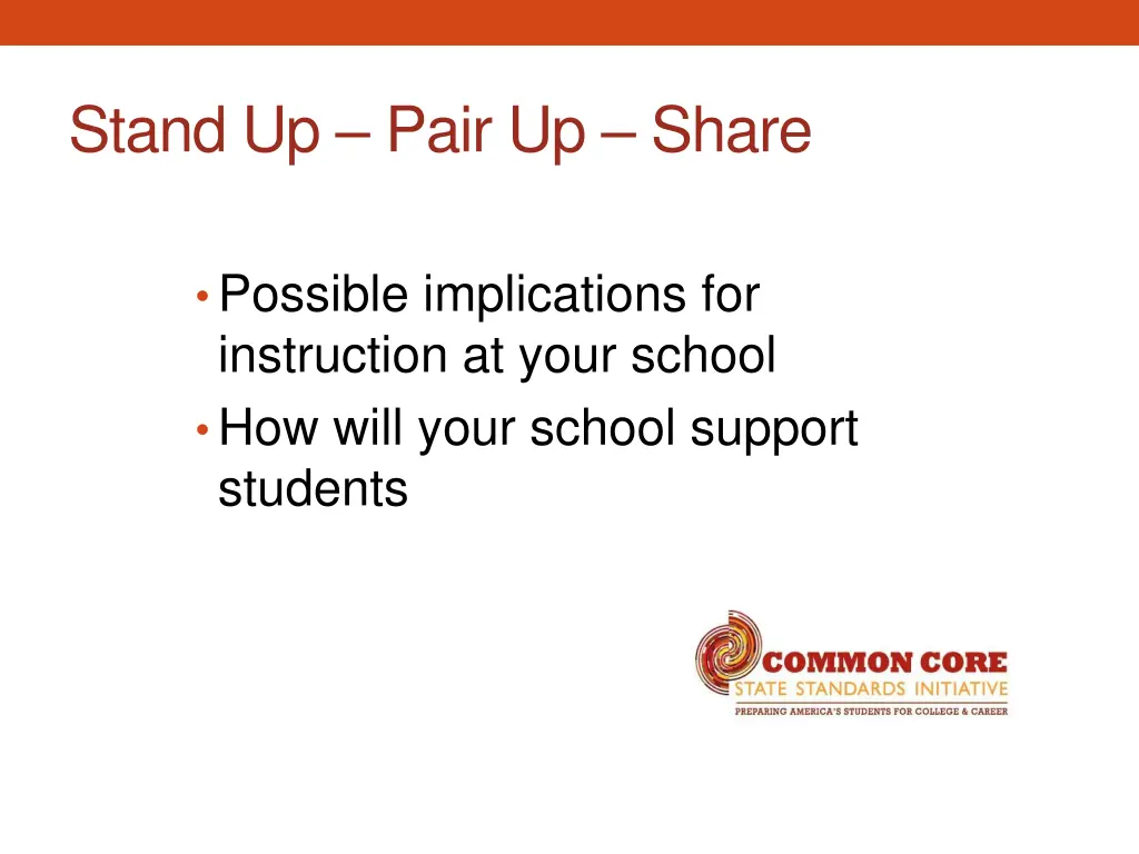 stand up pair up share