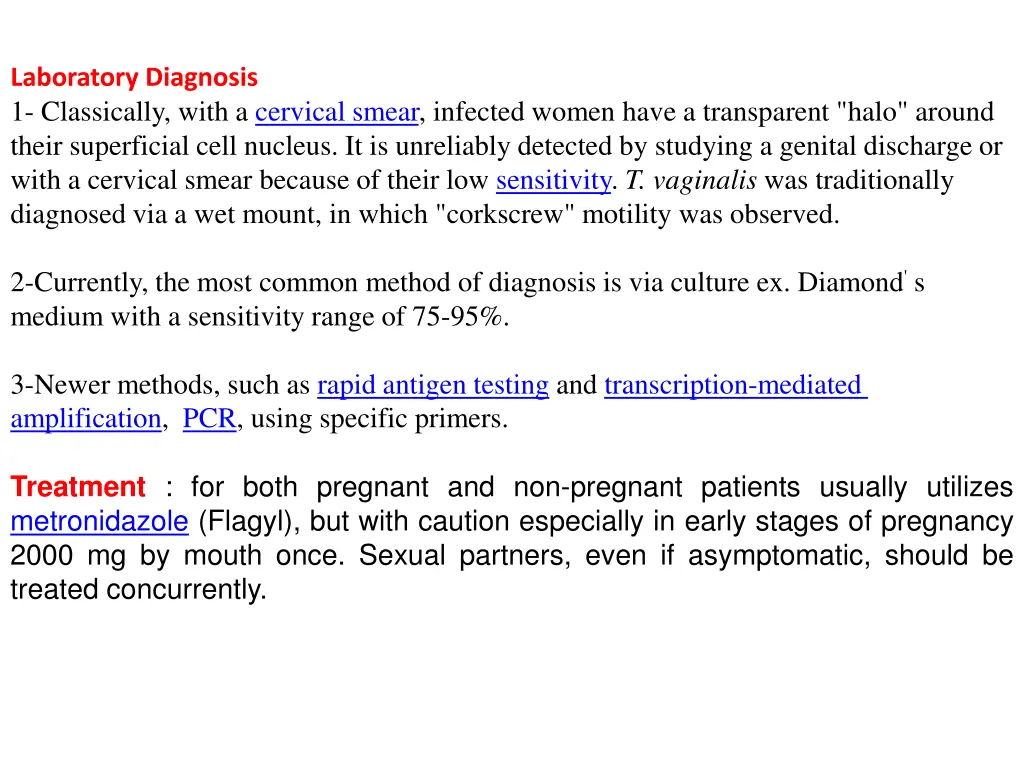 laboratory diagnosis 1 classically with