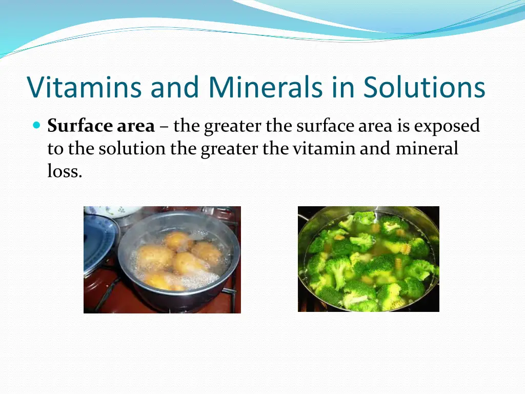 vitamins and minerals in solutions