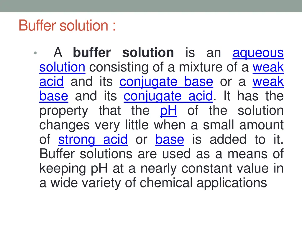 buffer solution