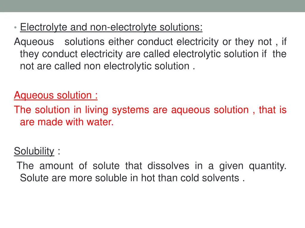 electrolyte and non electrolyte solutions aqueous