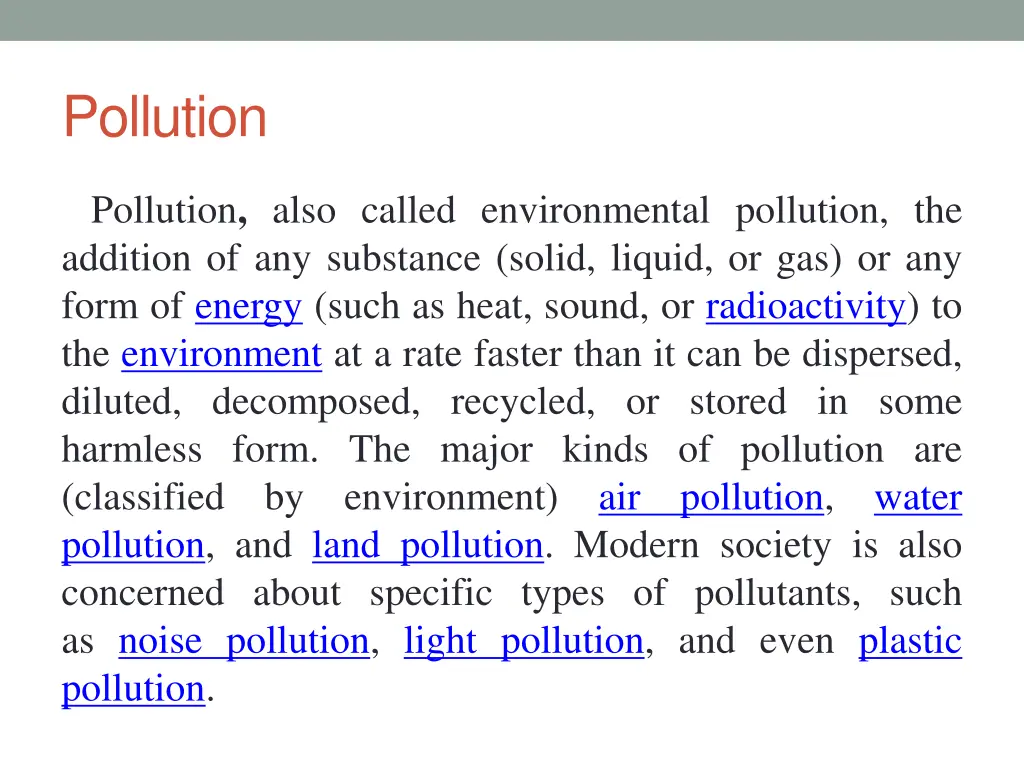 pollution