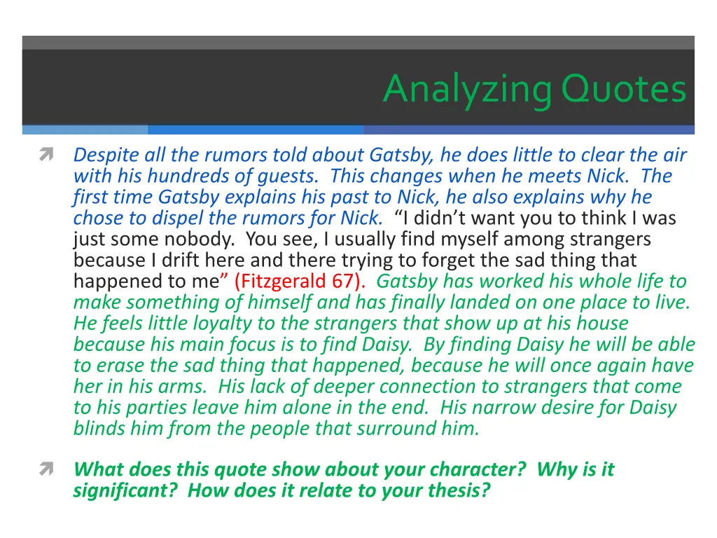 analyzing quotes