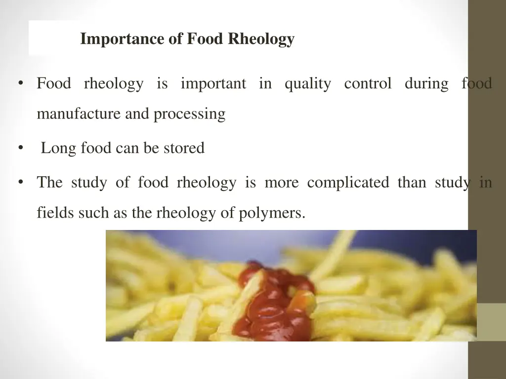 importance of food rheology