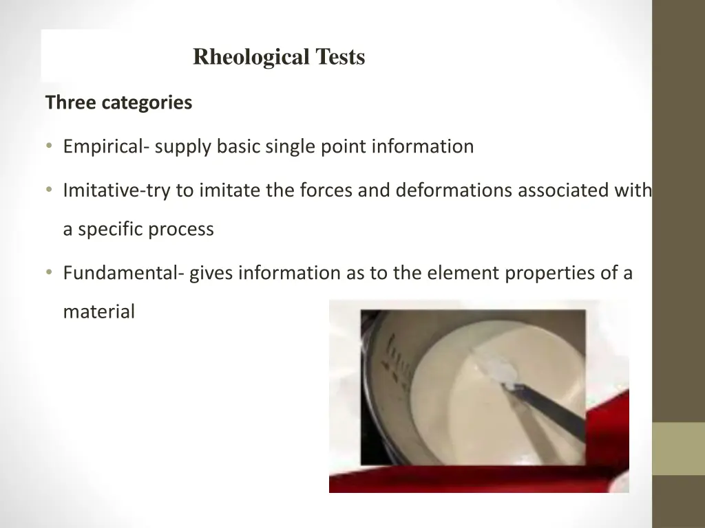 rheological tests