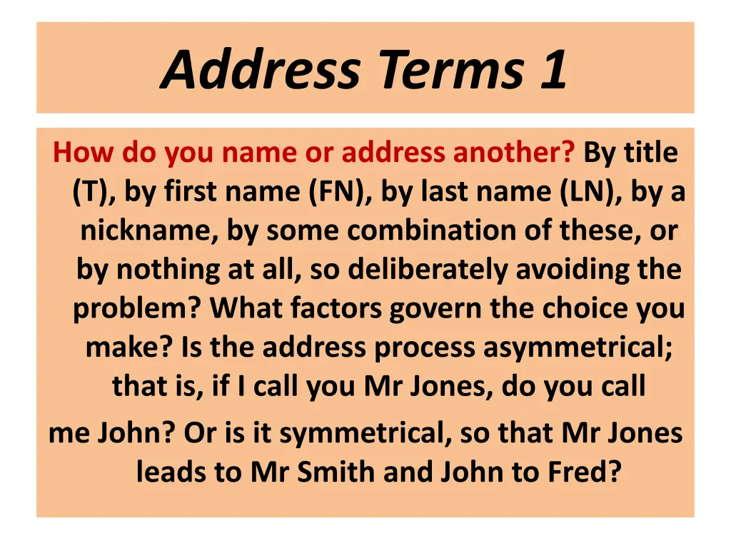 address terms 1