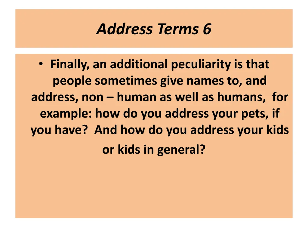 address terms 6