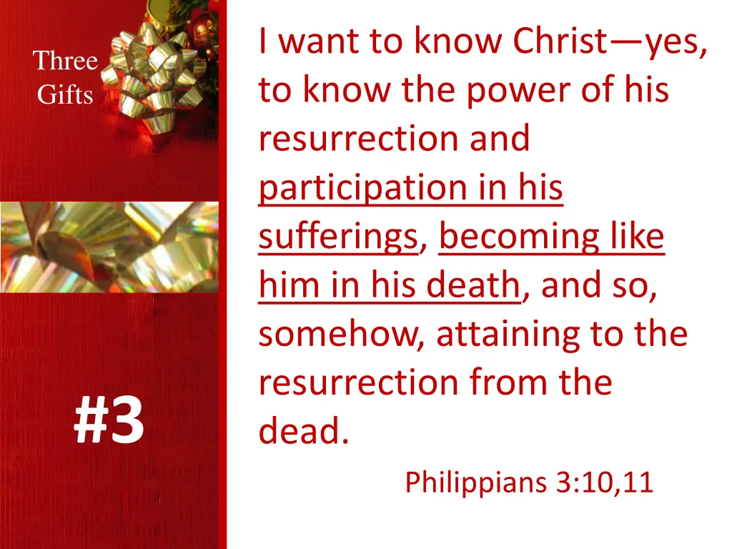 i want to know christ yes to know the power