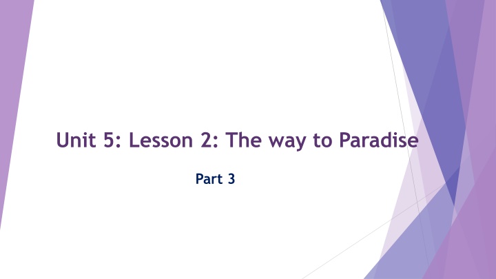 unit 5 lesson 2 the way to paradise