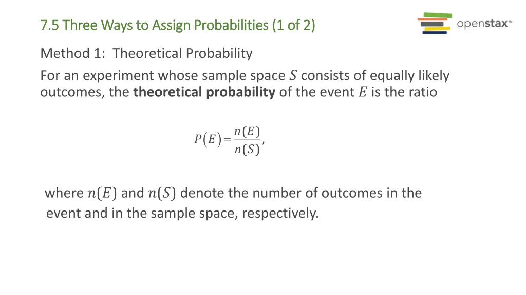 7 5 three ways to assign probabilities