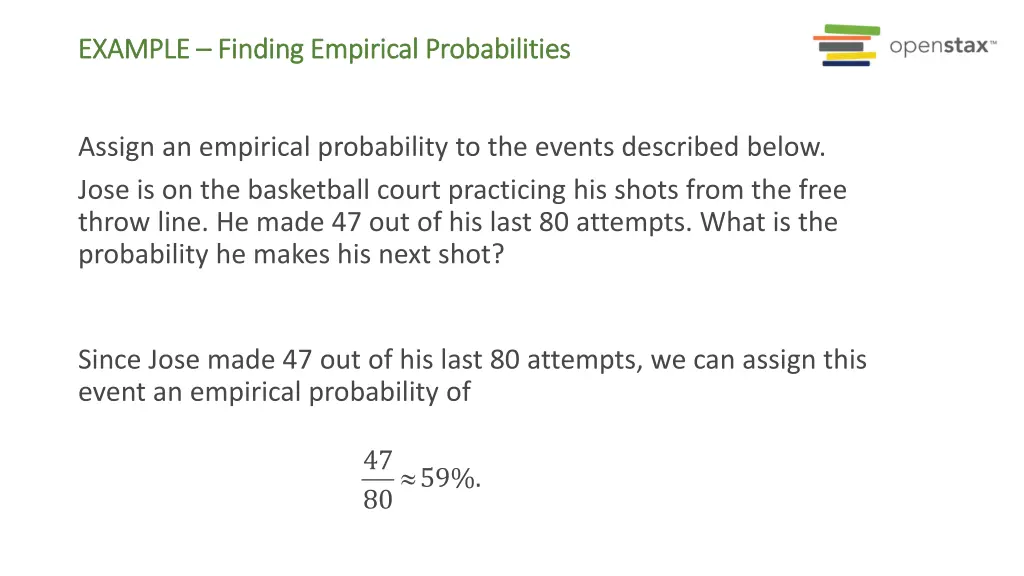 example example finding empirical probabilities