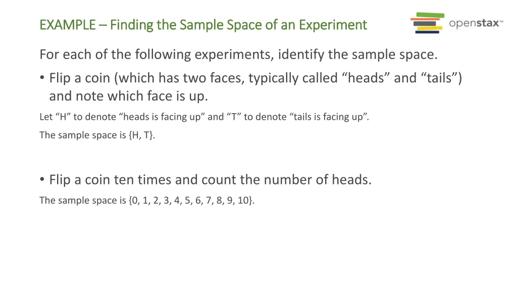 example example finding the sample space