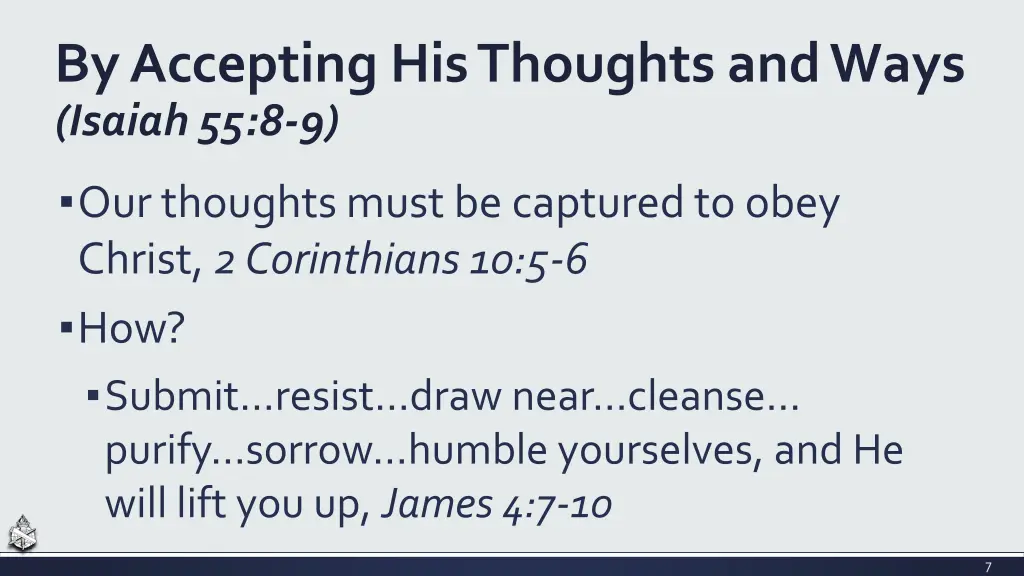 by accepting his thoughts and ways isaiah 55 8 9