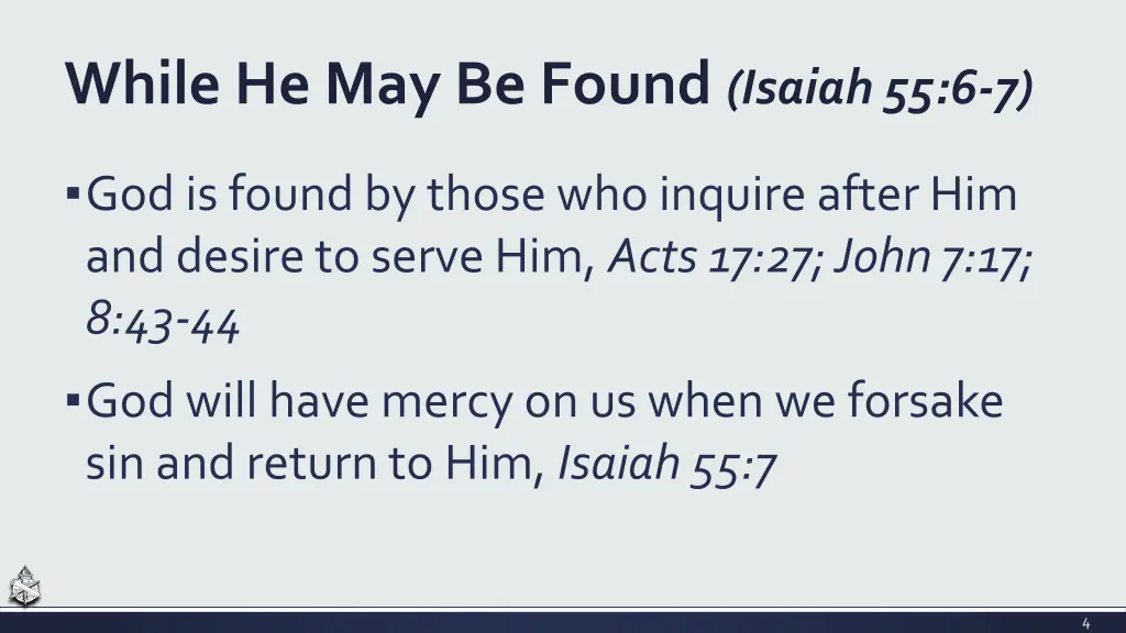 while he may be found isaiah 55 6 7