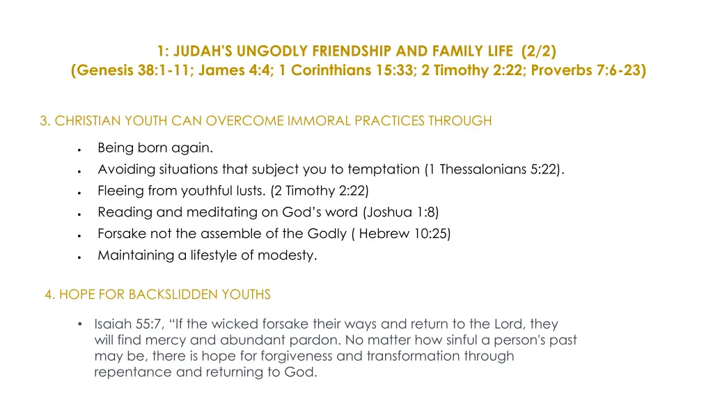 1 judah s ungodly friendship and family life 1