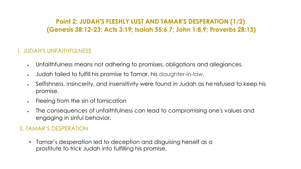 point 2 judah s fleshly lust and tamar