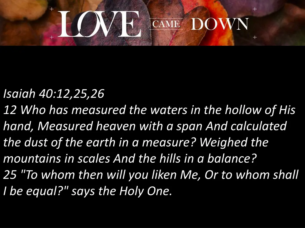 isaiah 40 12 25 26 12 who has measured the waters