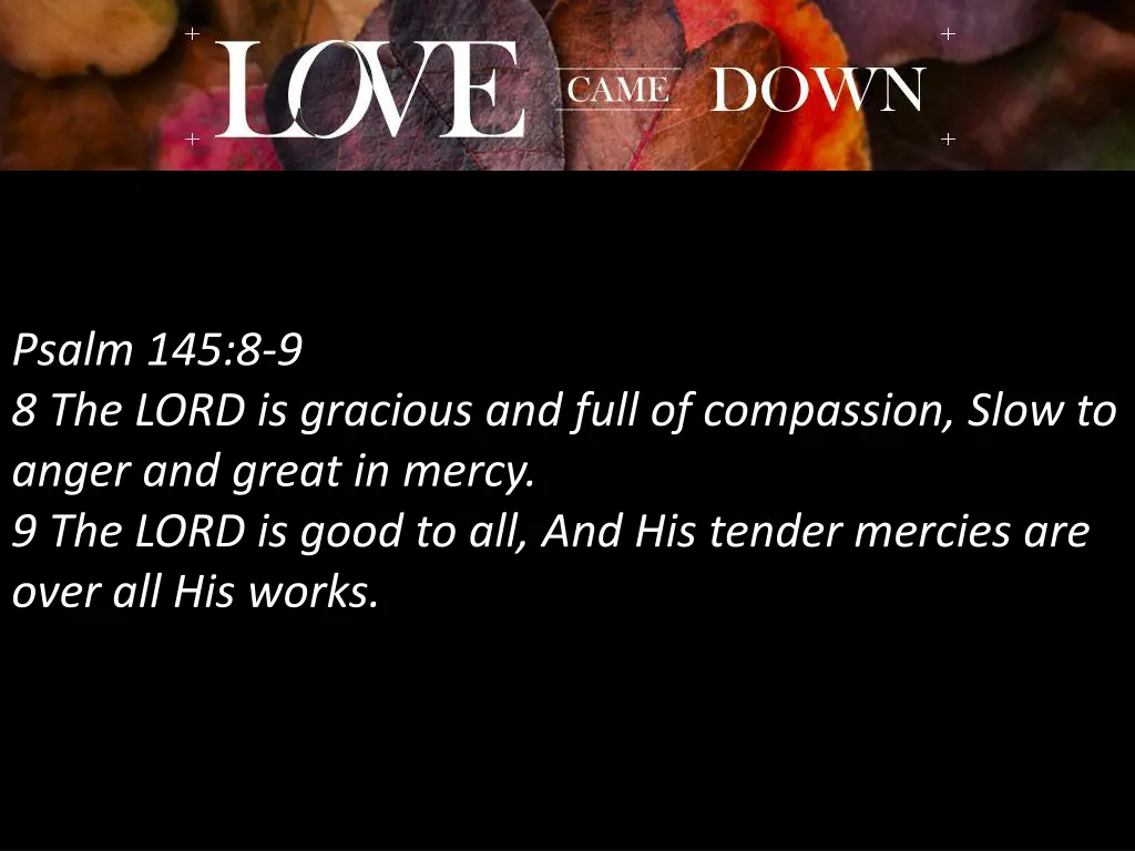 psalm 145 8 9 8 the lord is gracious and full