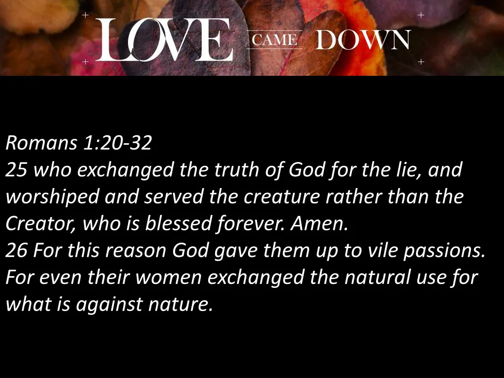 romans 1 20 32 25 who exchanged the truth