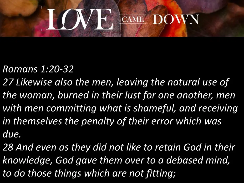 romans 1 20 32 27 likewise also the men leaving