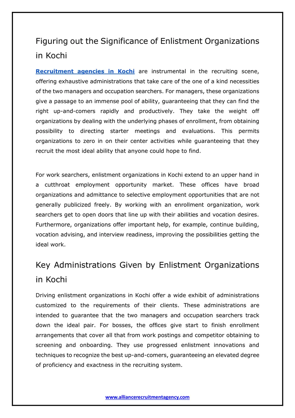 figuring out the significance of enlistment