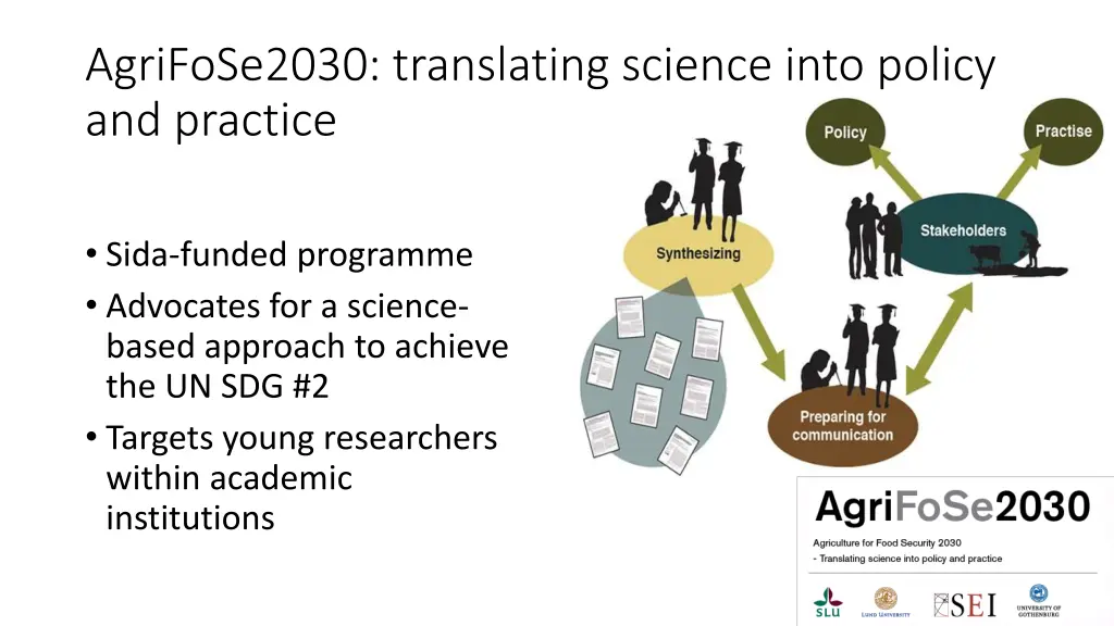 agrifose2030 translating science into policy