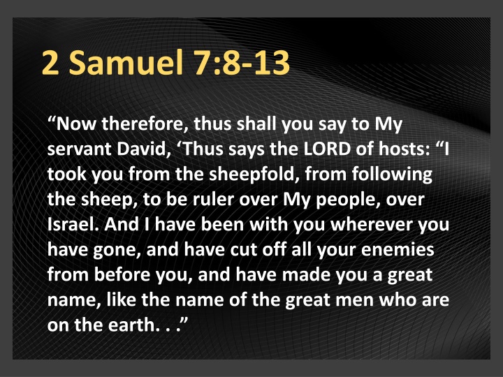 2 samuel 7 8 13