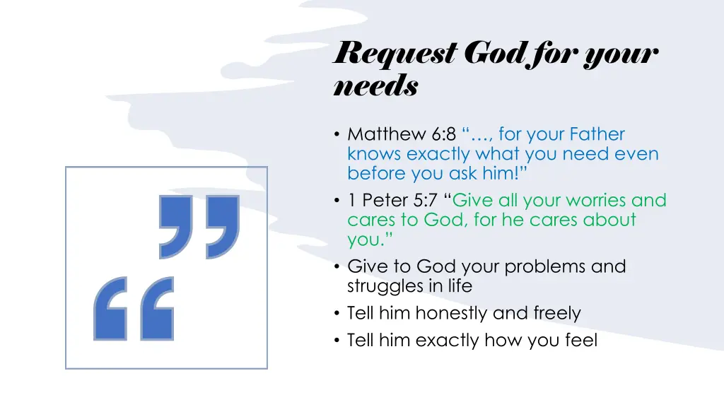 request god for your needs