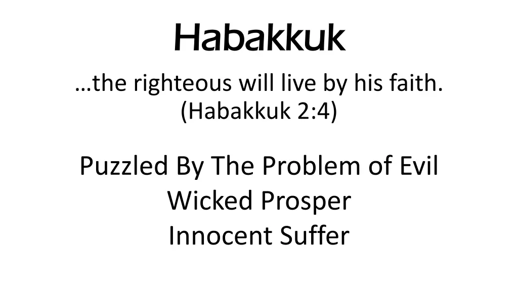 habakkuk habakkuk