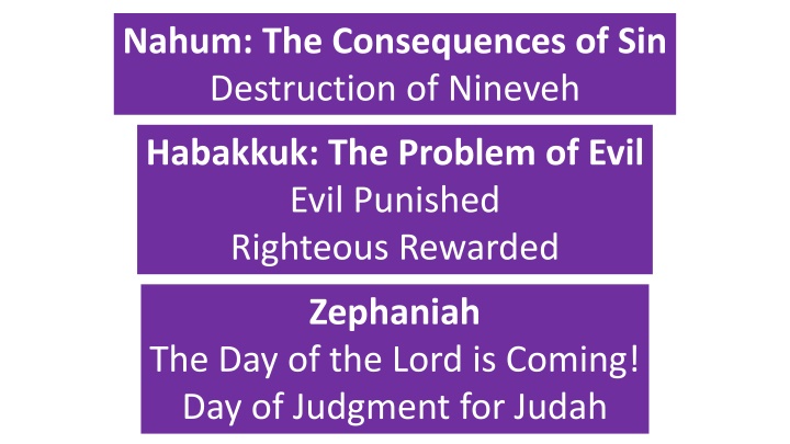 nahum the consequences of sin destruction