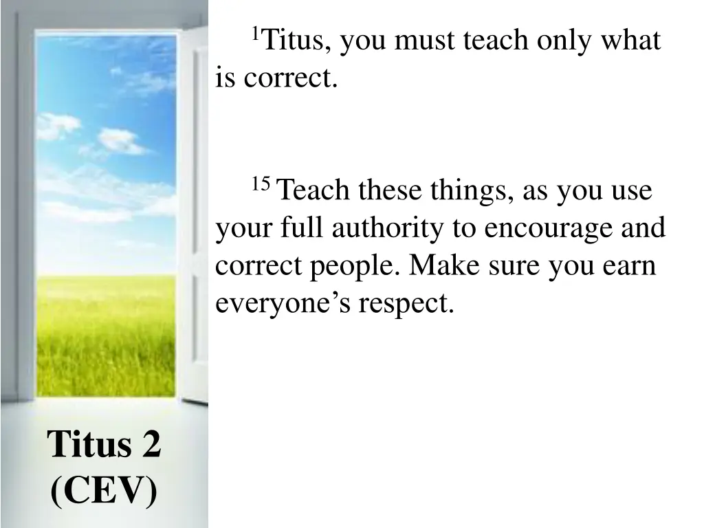 1 titus you must teach only what is correct