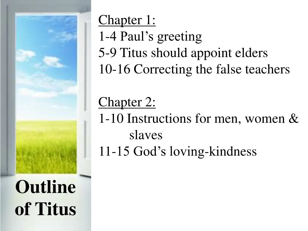 chapter 1 1 4 paul s greeting 5 9 titus should