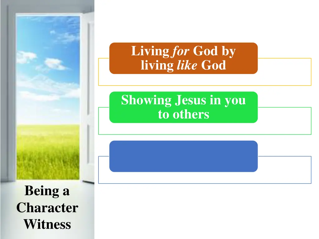 living for god by living like god 1