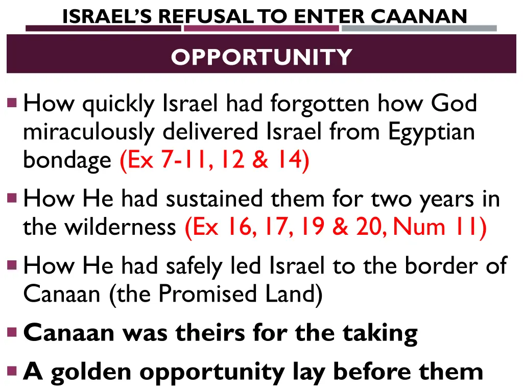 israel s refusal to enter caanan 2