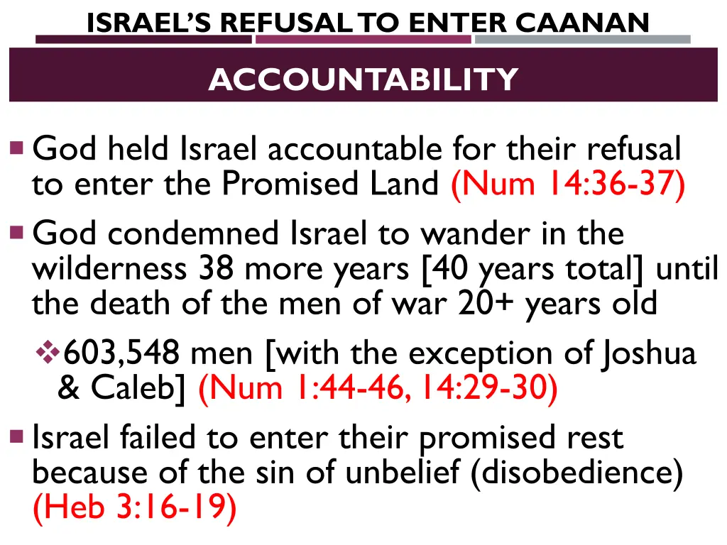 israel s refusal to enter caanan 4