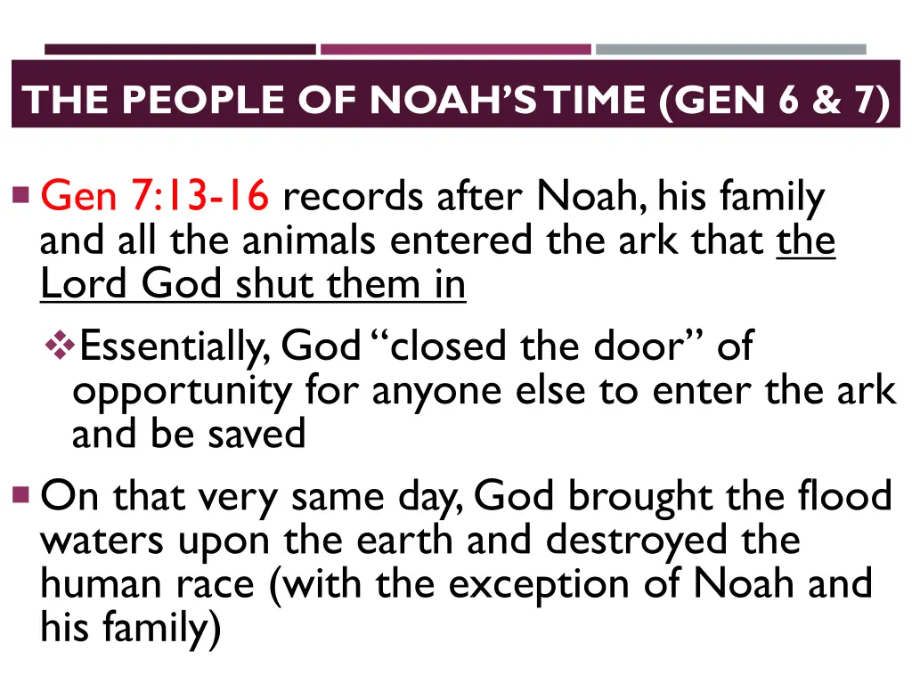 the people of noah s time gen 6 7 1