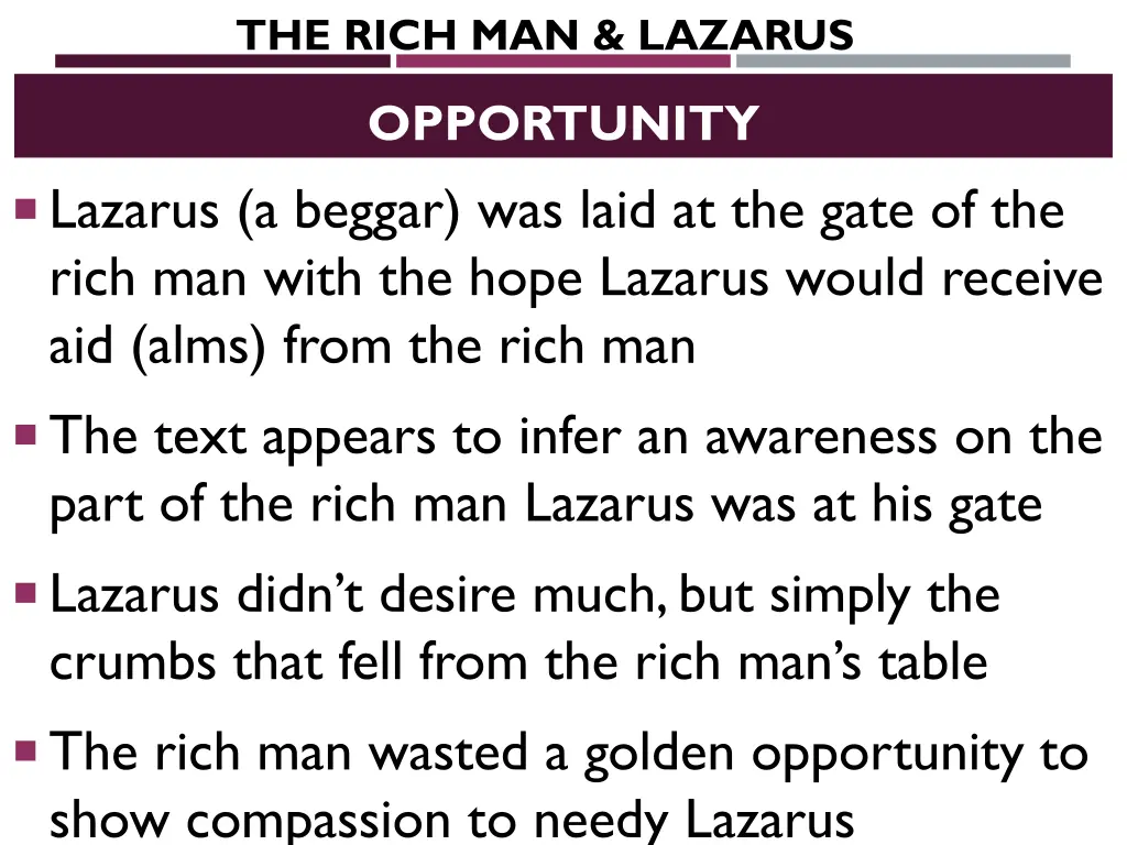 the rich man lazarus