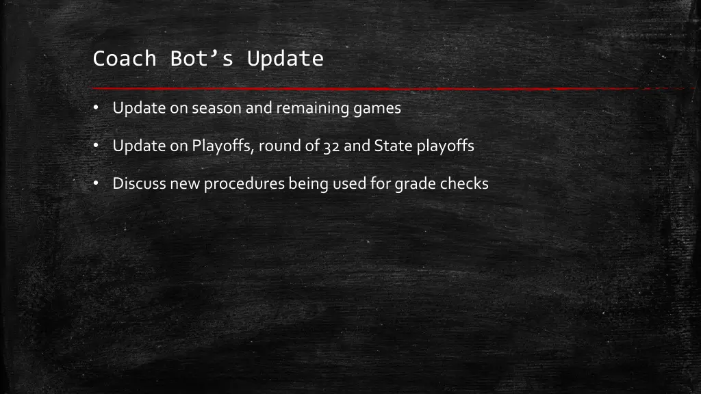 coach bot s update