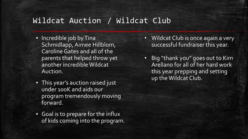 wildcat auction wildcat club