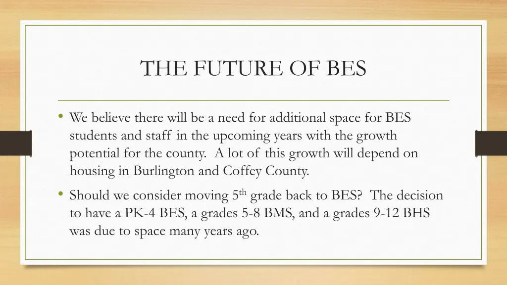 the future of bes