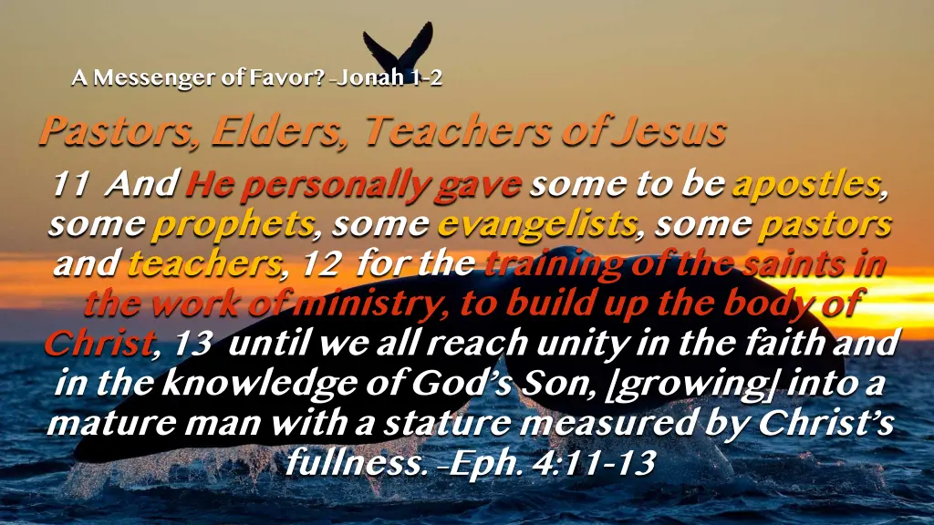 a messenger of favor jonah 1 2 pastors elders