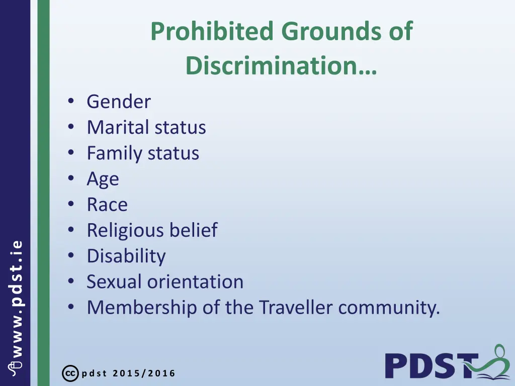 prohibited grounds of discrimination