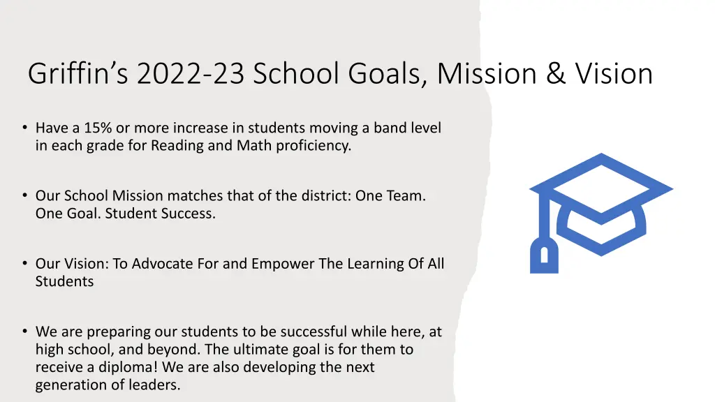 griffin s 2022 23 school goals mission vision