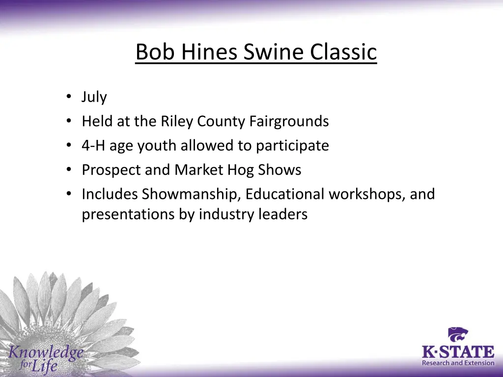 bob hines swine classic