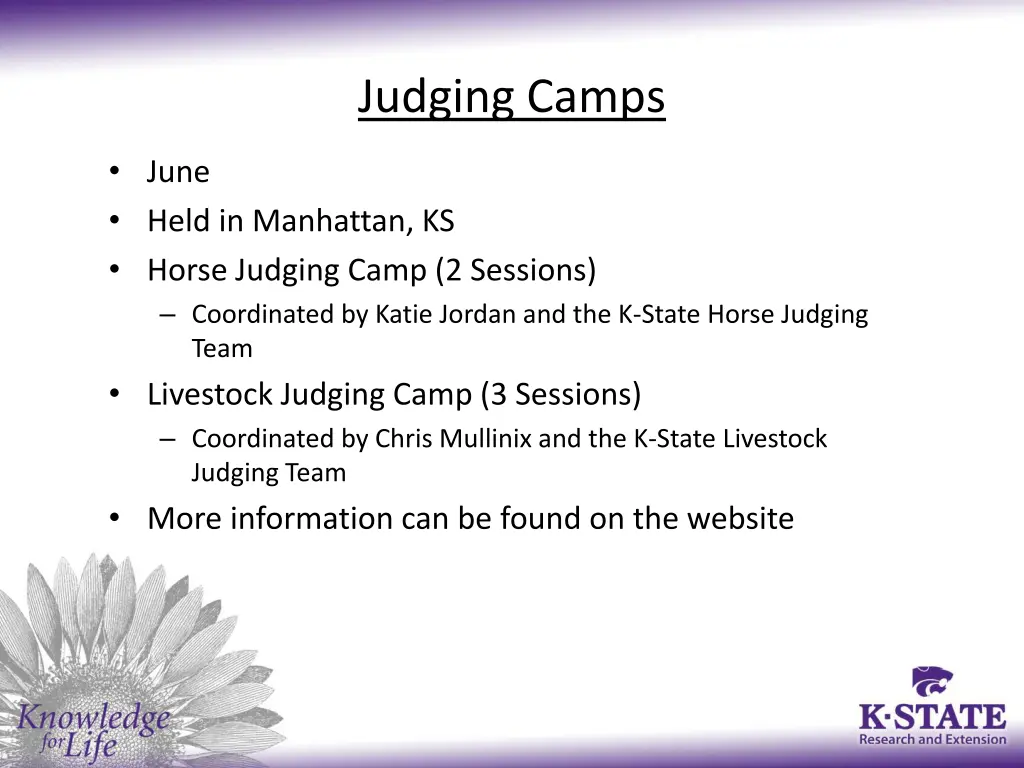 judging camps