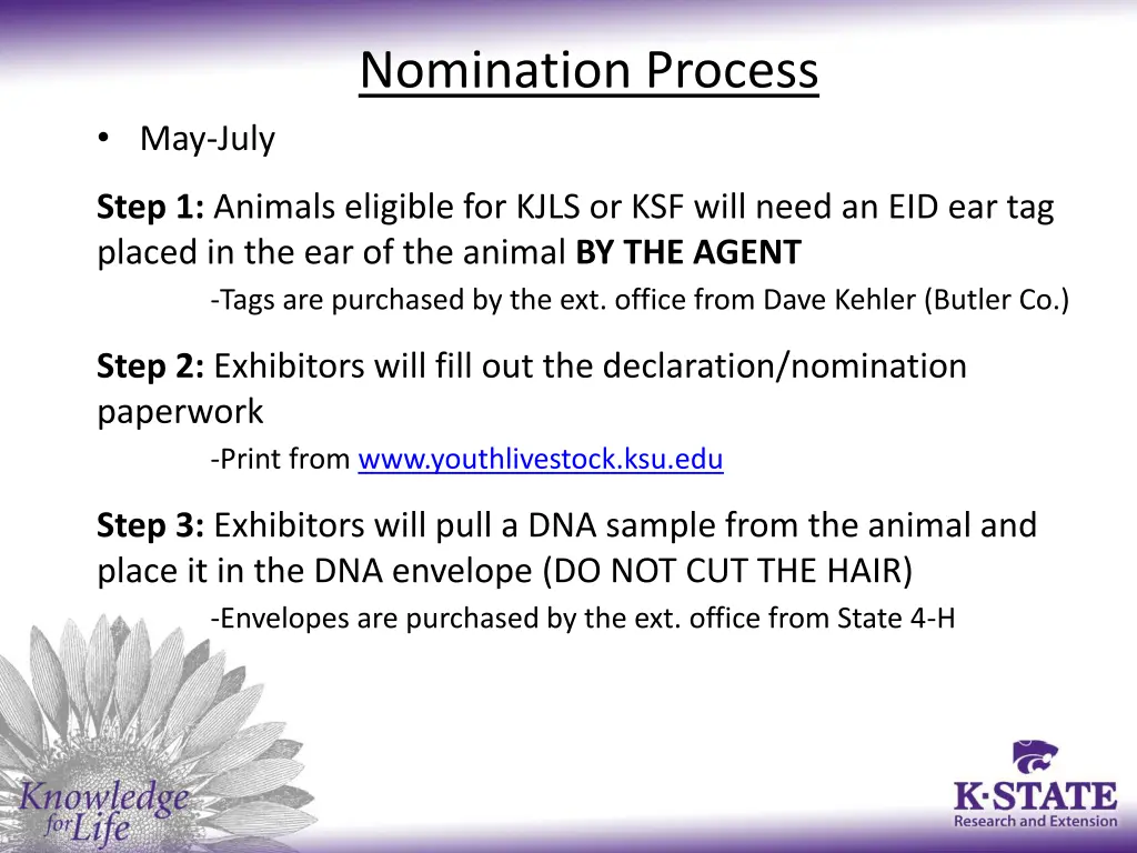 nomination process