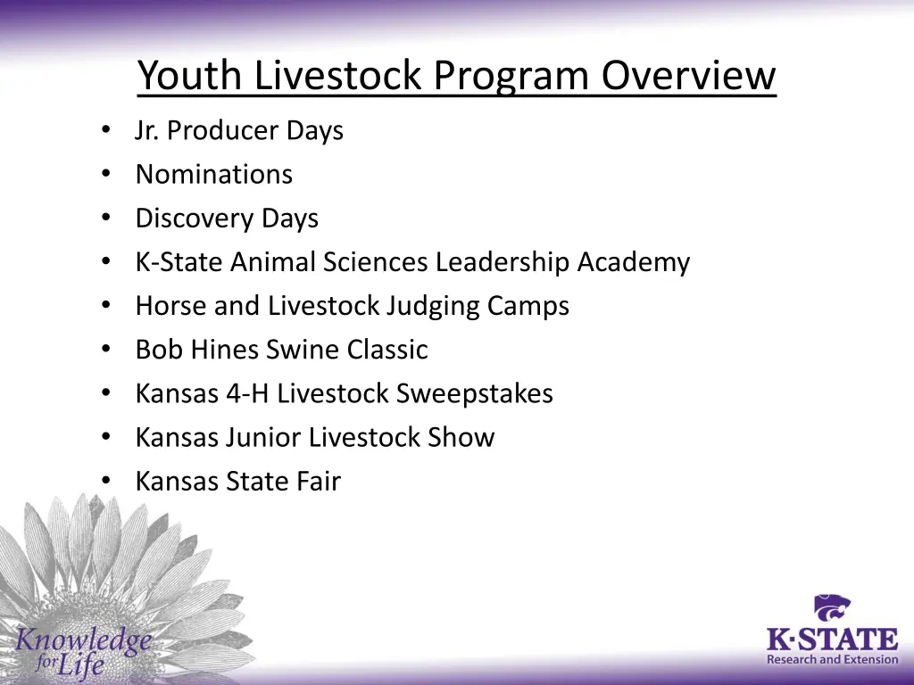 youth livestock program overview jr producer days