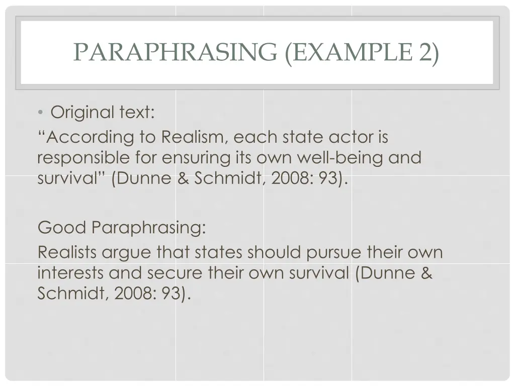 paraphrasing example 2 1