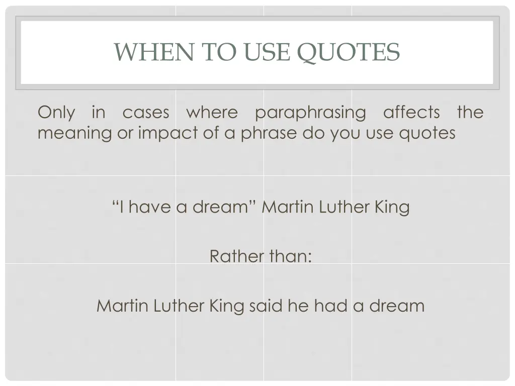 when to use quotes